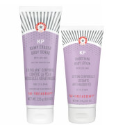 First Aid Beauty Body Bundle KP Bump Eraser Body Scrub with 10% AHA 226ml and KP Smoothing Body Lotion with 10% AHA 170g