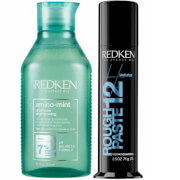 Redken Amino Mint for Oily Scalps and Hair Styling Texture Paste Bundle