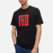 HUGO Daltor Large Badge Cotton-Jersey T-Shirt