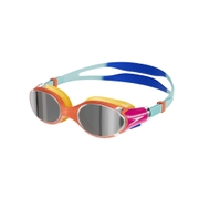 Gafas de natación júnior de espejo Biofuse 2.0, azul/naranja - ONE SIZE