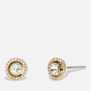 Coach Halo Gold-Tone and Crystal Earrings