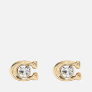 Coach Signature Stone Gold-Tone and Crystal Earrings