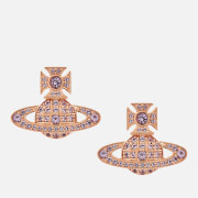 Vivienne Westwood Carmela Bas Relief Rose Gold-Tone Earrings