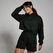MP sieviešu īsa garuma džemperis ar kapuci “Lifestyle Heavyweight” – Melns 