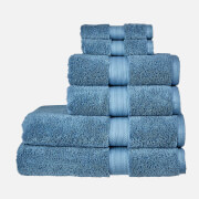 Christy Renaissance Egyptian Cotton Bath Towel - Denim - 76 x 142cm - Set of 2