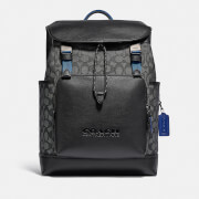 Coach League Leather and Canvas Backpack