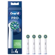 Oral-B Toothbrush Heads Pro Cross Action White Toothbrush Heads 4 Pack