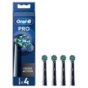 Oral B CrossAction Black Toothbrush Head - Pack of 4 Counts