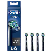 Oral-B Toothbrush Heads Pro Cross Action Black Toothbrush Heads 4 Pack