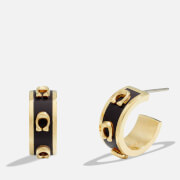 Coach C Gold-Tone Huggie Earrings