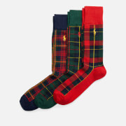 Polo Ralph Lauren Three-Pack Giftbox 6 Jacquard Bear Cotton-Blend Crew Socks