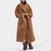 UGG Women's Alesandra Faux Fur Wrap Coat - Pecan