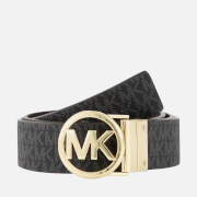 Michael Kors Women's 32mm Logo Belt - Brown/Gold