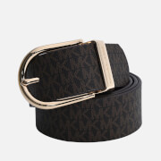 Michael Kors Reversible Leather and Coated-Canvas Belt