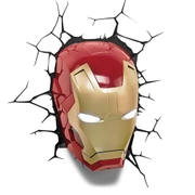 3D Marvel Iron Man Face Light