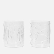 Ferm Living Doodle Glasses - Set of 2 - Tall - Clear