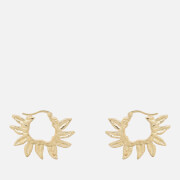 anna + nina Sunflower Petals Gold-Plated Sterling Silver Hoop Earrings