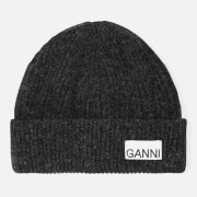 Ganni Women's Light Structured Rib Knit Beanie - Phantom