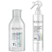 Redken Acidic Bonding Concentrate Shampoo and Lightweight Liquid Conditioner Bond Repair Bundle for Fine Hair