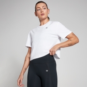 Женская укороченная футболка с короткими рукавами MP Basics — белый цвет