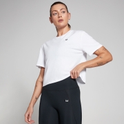 MP ženski top Basics crop boxy – bijeli