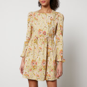 Batsheva X Laura Ashley Prairie Floral-Print Cotton Mini Dress