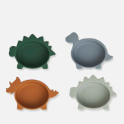 Liewood Iggy Silicone Bowls 4-Pack - Dino Blue Multi Mix