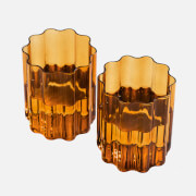 Fazeek Wave Glass - Set of 2 Amber