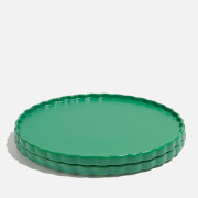 Fazeek Ceramic Dinner Plate - Set of 2 Forest Green