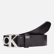 Calvin Klein Jeans Round Mono Plaque Leather Belt