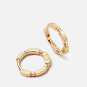 Daisy London Stacked 18-Karat Gold Plated Huggie Hoop Earrings