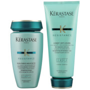 Kérastase Resistance Duo Set: Bain Force Architecte Shampoo 250ml & Ciment Anti-Usure 200ml