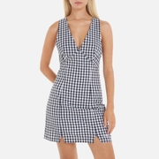 Tommy Jeans Gingham Cotton Mini Dress