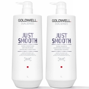 Goldwell Dualsenses Just Smooth Frizz Taming Shampoo and Conditioner 1L Duo (Worth £119)