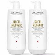 Goldwell Dualsenses Rich Repair Restoring Shampoo and Conditioner 1L Duo (Worth £119)