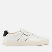 BOSS Men's Aiden Faux Leather Tennis Trainers