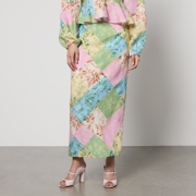 Kitri Laurel Toile De Jouy Lyocell-Blend Skirt