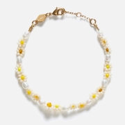Anni Lu Daisy Flower 18-K Gold Plated and Freshwater Pearl Bead Bracelet