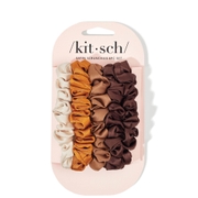 ربطات شعر ساتان صغيرة من Kitsch في مجموعة من 5 قطع - لون سيدونا