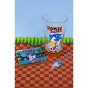 Sonic Keyring, Glass and Coaster Set