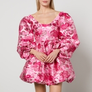 Sister Jane Dream Bubble Hem Floral-Jacquard Dress