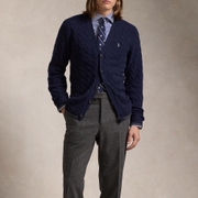 Polo Ralph Lauren Cable-Knit Cotton V-Neck Cardigan