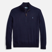Polo Ralph Lauren Men's Merino Half Zip Jumper - Hunter Navy