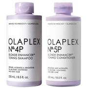 Olaplex Duo: Shampoo No.4P Blonde Enhancer Toning Shampoo 250ml & Conditioner No.5P Blonde Enhancer Toning Conditioner 250ml