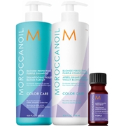 Moroccanoil Blonde Shampoo and Conditioner 500ml Duo with Free Moroccanoil Treatment Purple 10ml