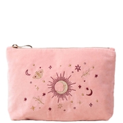 Elizabeth Scarlett Boho Mysticism Pale Pink Velvet Mini Pouch