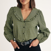 Nobody's Child Emmie Gingham Blouse