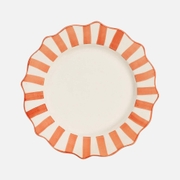 Anna + Nina Candy Cane Scalloped Dinner Plate