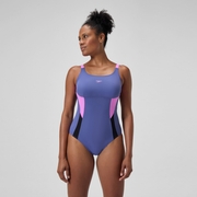 Maillot de bain Femme effet galbant Solid Splice violet/rose