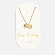 Katie Loxton Carded Happy Birthday Gold-Plated Charm Necklace